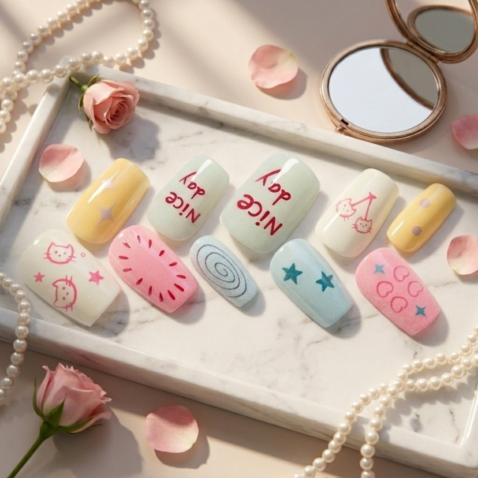 10-Piece Cat-Star Press-Ons 002