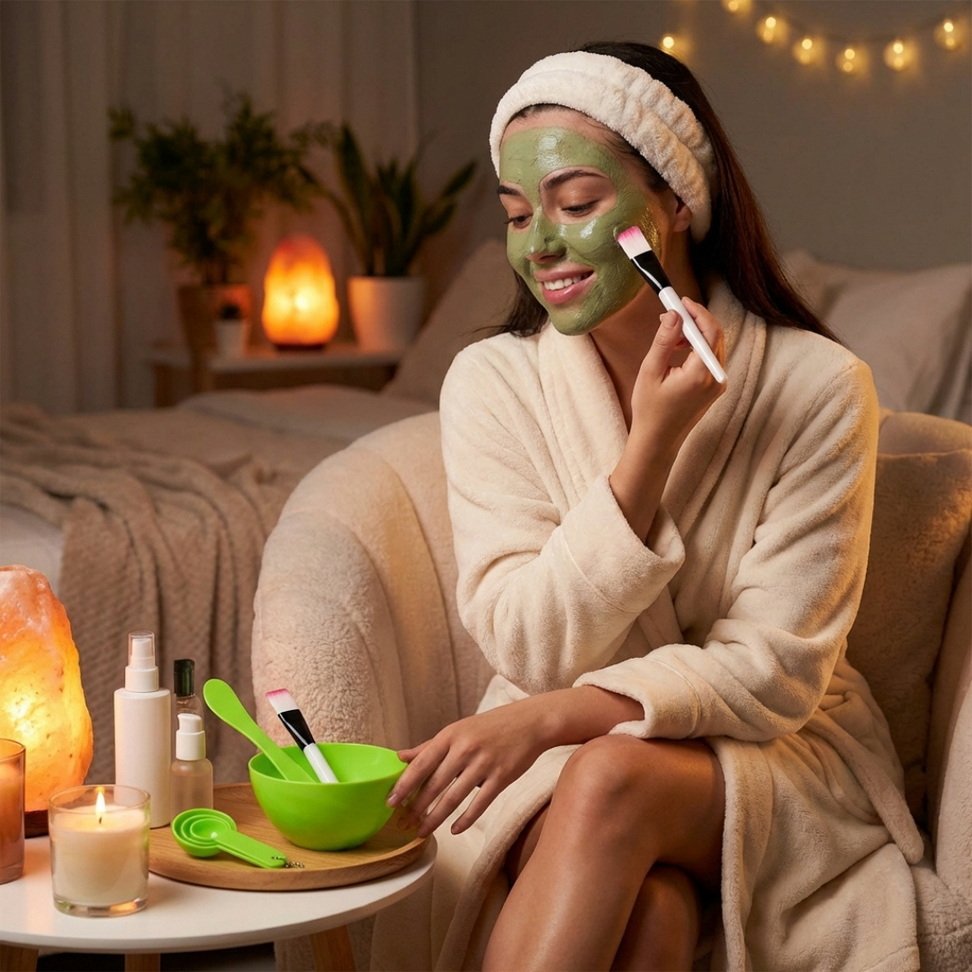 7-Piece Facial Mask Set Makeup Color : Blue|Green |Pink 7-Piece Facial Mask Set Makeup Color : Blue|Green |Pink