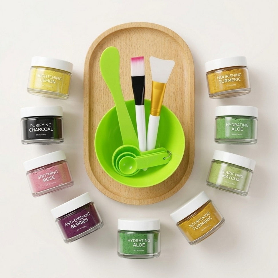 7-Piece Facial Mask Set Makeup Color : Blue|Green |Pink 7-Piece Facial Mask Set Makeup Color : Blue|Green |Pink