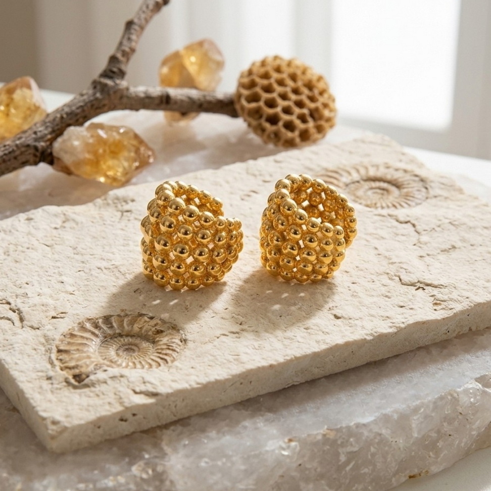 Honeycomb Ear Clips 002