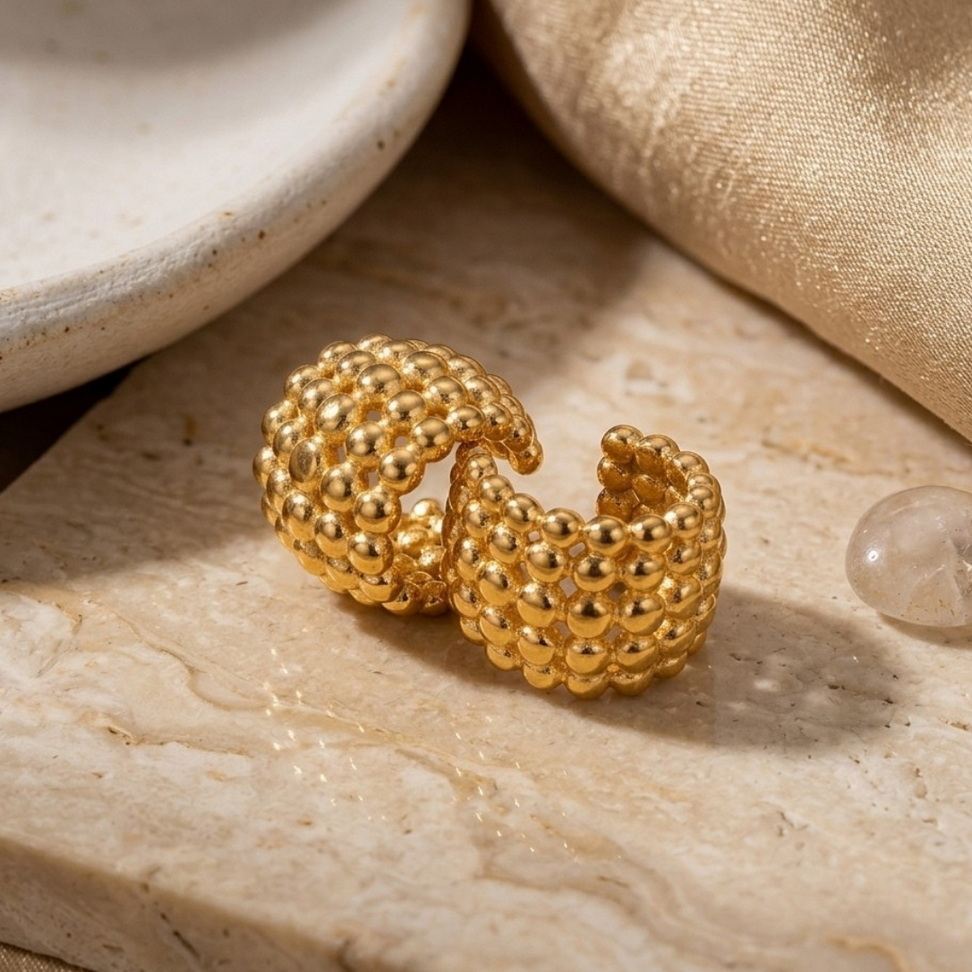 Honeycomb Ear Clips 004