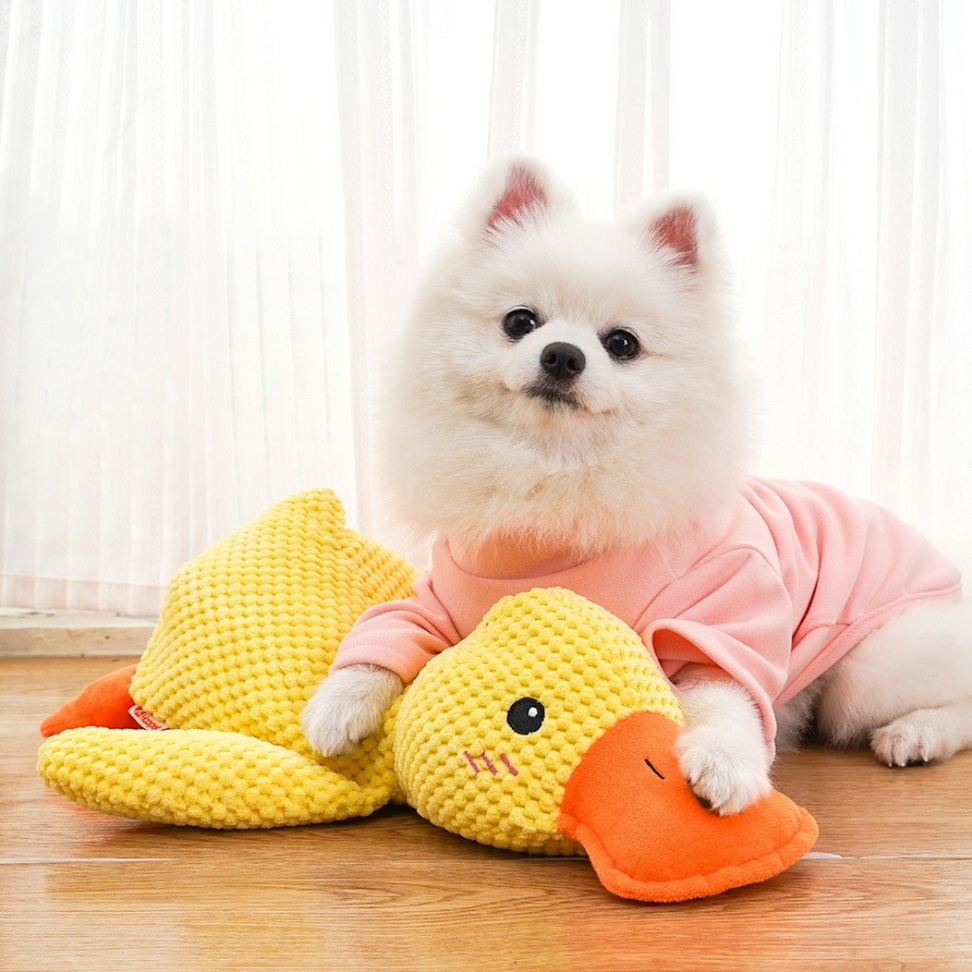 Plush Duck Dog Chew Toy Toys Size : M|S Plush Duck Dog Chew Toy Toys Size : M|S