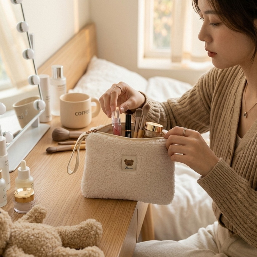 Chic Plush Multi-Purpose Cosmetic Storage Bag 001