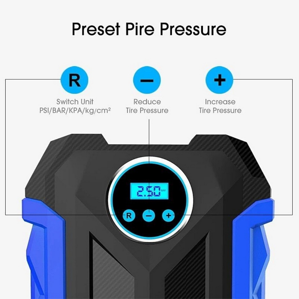 Digital Tire Inflator with LED Lamp Car Care New Arrivals Color : Blue|Red|Yellow Digital Tire Inflator with LED Lamp Car Care New Arrivals Color : Blue|Red|Yellow