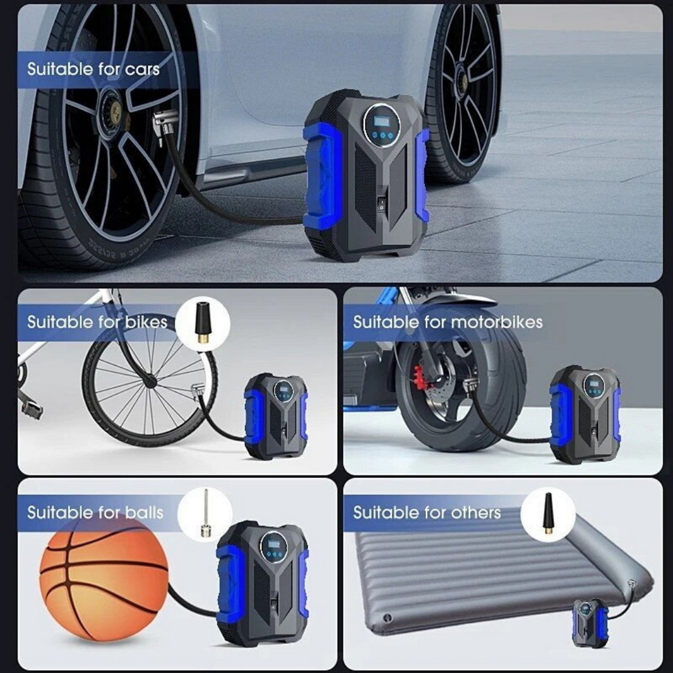 Digital Tire Inflator with LED Lamp Car Care New Arrivals Color : Blue|Red|Yellow Digital Tire Inflator with LED Lamp Car Care New Arrivals Color : Blue|Red|Yellow