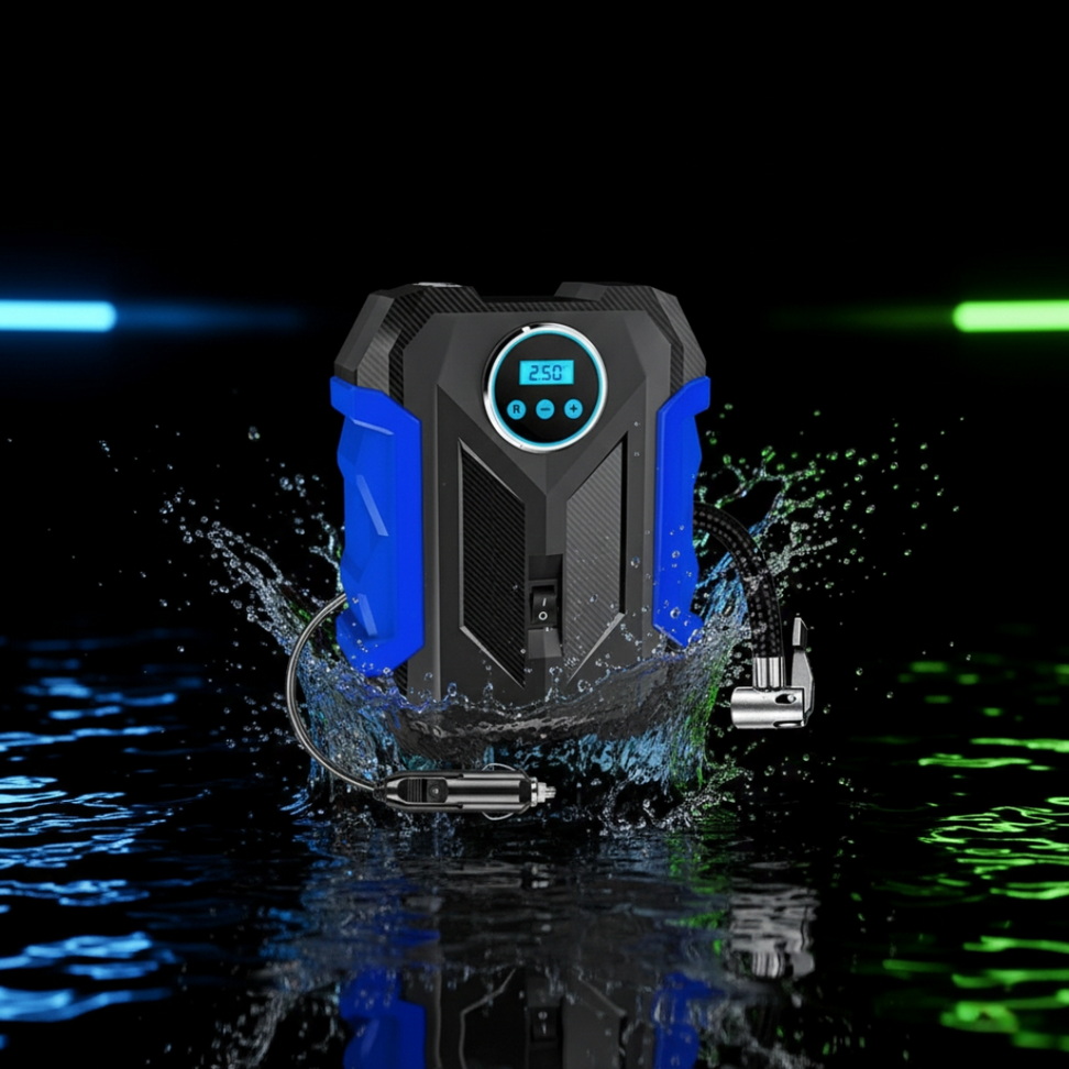 Digital Tire Inflator with LED Lamp Car Care New Arrivals Color : Blue|Red|Yellow Digital Tire Inflator with LED Lamp Car Care New Arrivals Color : Blue|Red|Yellow