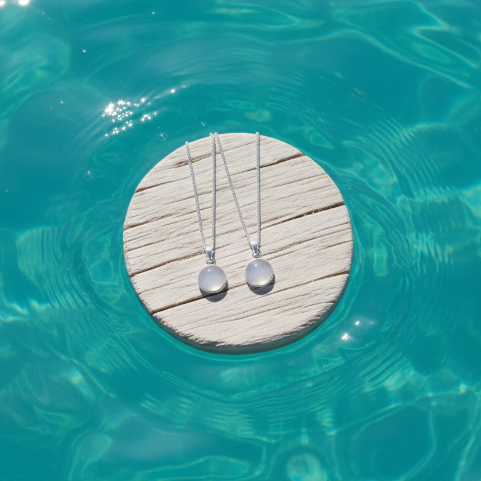 Elegant White Moonstone Pendant Necklace Necklaces Size : Large|Small Elegant White Moonstone Pendant Necklace Necklaces Size : Large|Small