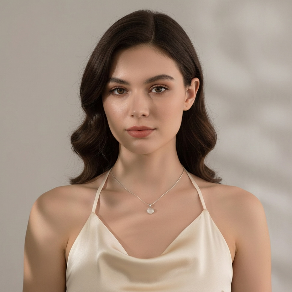 Elegant White Moonstone Pendant Necklace Necklaces Size : Large|Small Elegant White Moonstone Pendant Necklace Necklaces Size : Large|Small