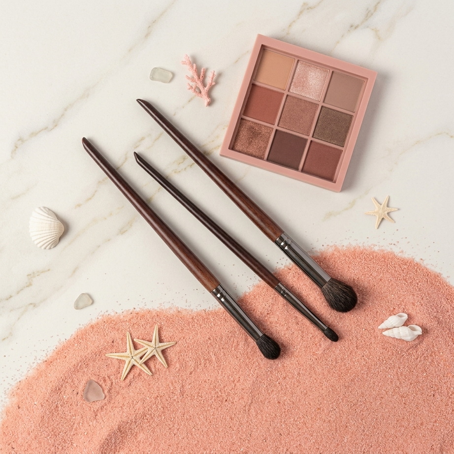 Premium Goat Hair Tapered Blending Makeup Brushes 003