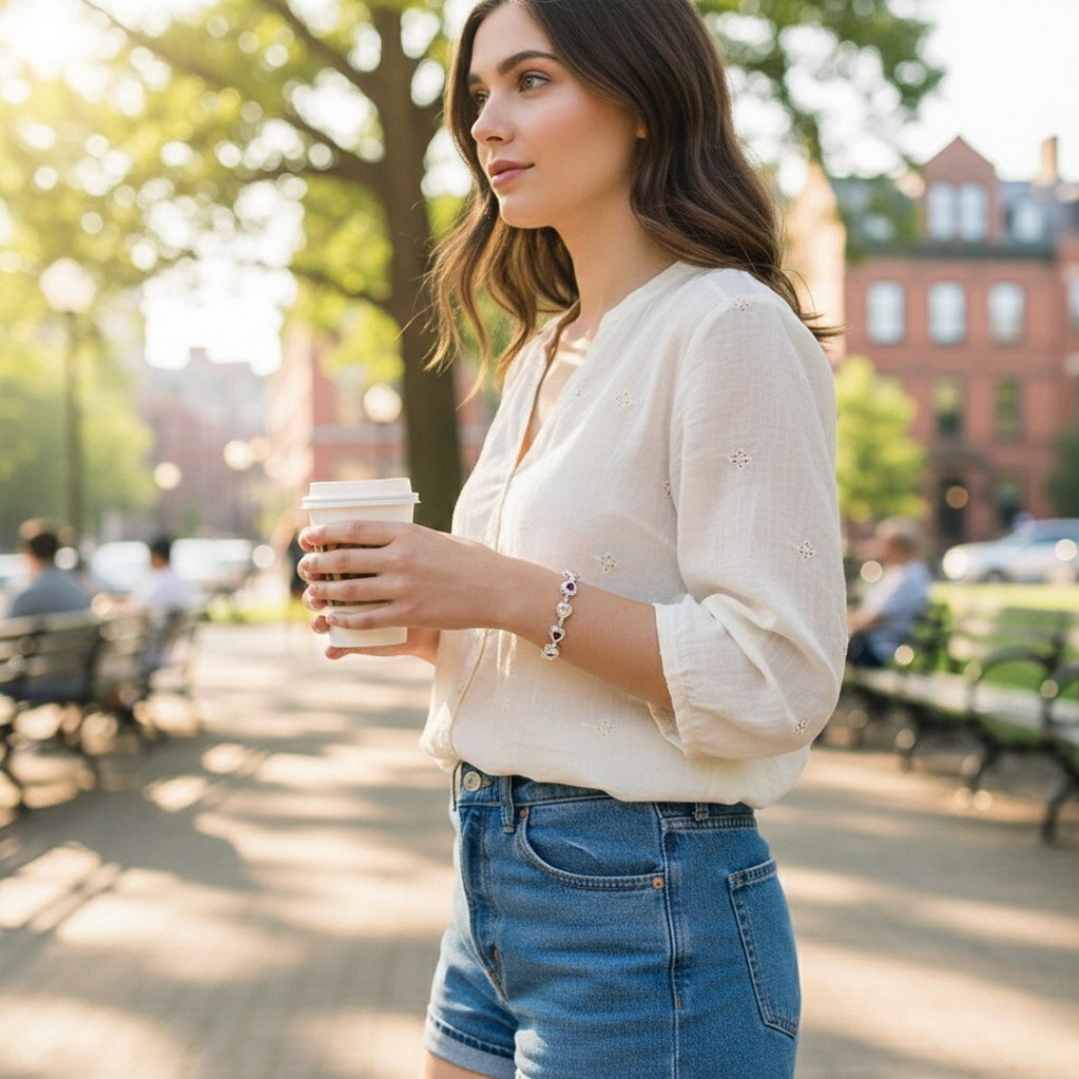 Silver Crystal Stone Drop Bracelet Bracelets New Arrivals Color : Silver Silver Crystal Stone Drop Bracelet Bracelets New Arrivals Color : Silver
