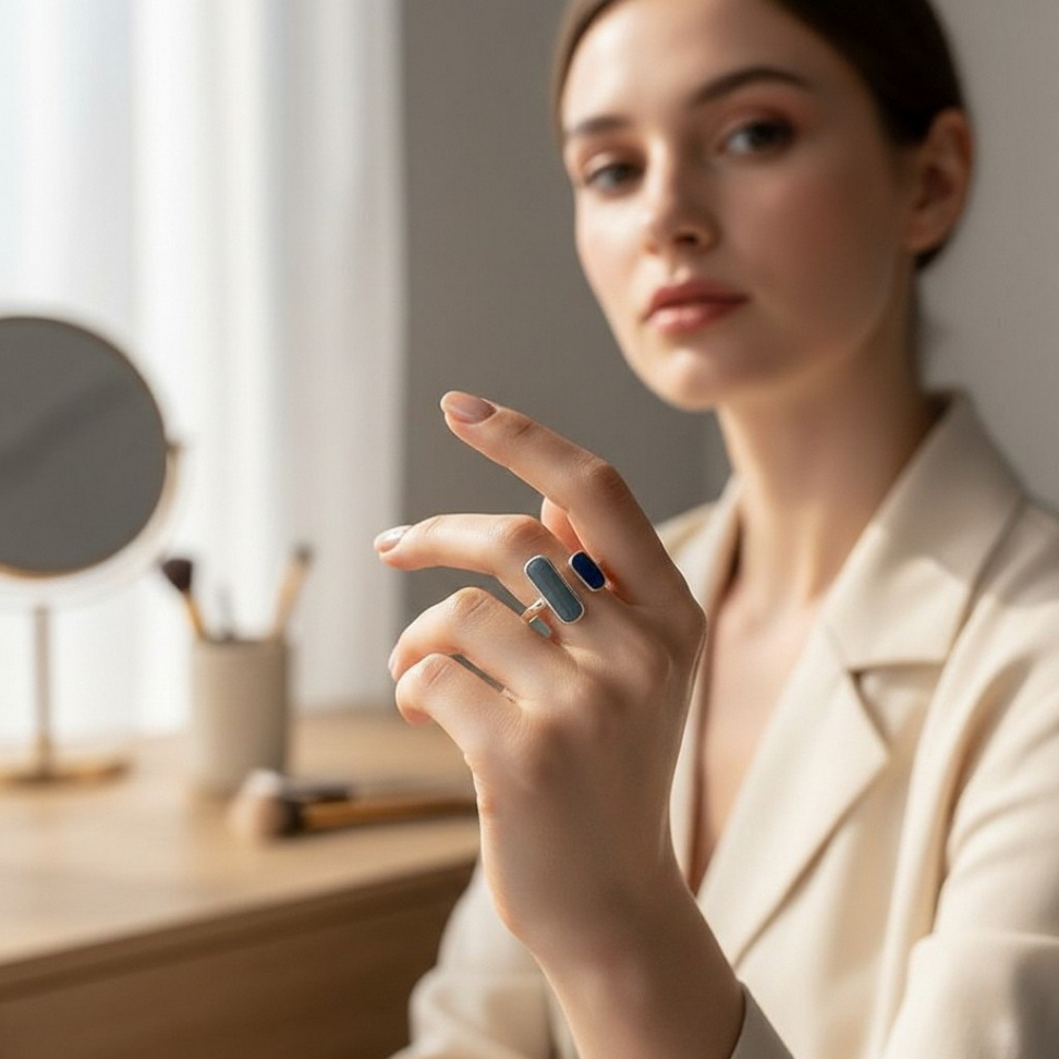 Timeless Blue Zircon Sterling Silver Ring Rings Color : Blue Timeless Blue Zircon Sterling Silver Ring Rings Color : Blue