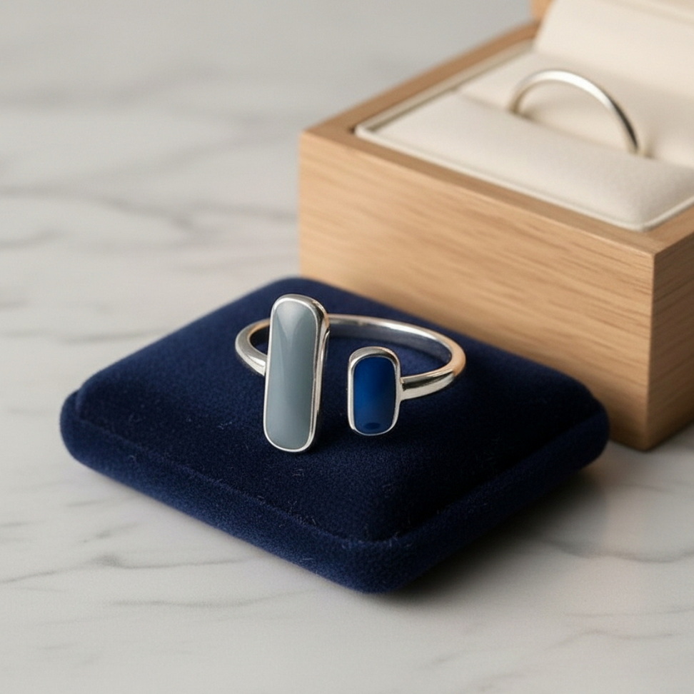 Timeless Blue Zircon Sterling Silver Ring Rings Color : Blue Timeless Blue Zircon Sterling Silver Ring Rings Color : Blue