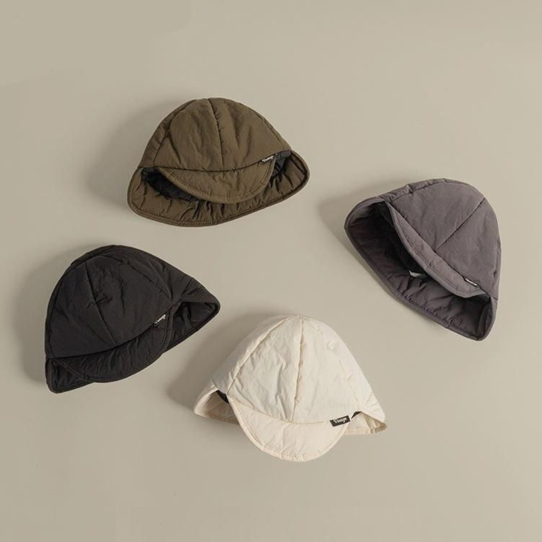 Warm Retro Bomber Hat with Padded Ears Hats New Arrivals Color : Caramel|Black|Navy|Army green|Beige|Gray Warm Retro Bomber Hat with Padded Ears Hats New Arrivals Color : Caramel|Black|Navy|Army green|Beige|Gray