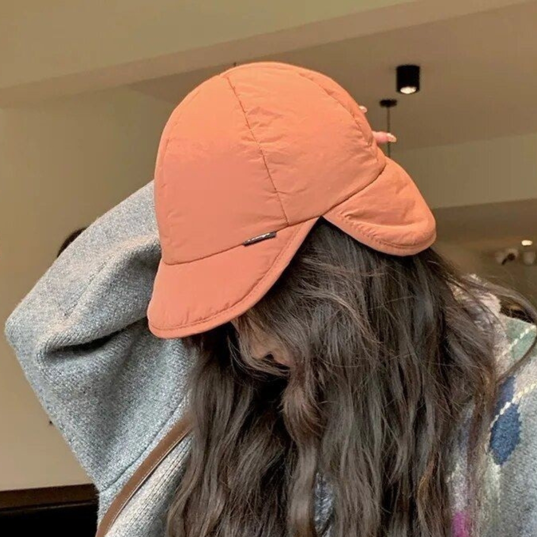 Warm Retro Bomber Hat with Padded Ears Hats New Arrivals Color : Caramel|Black|Navy|Army green|Beige|Gray Warm Retro Bomber Hat with Padded Ears Hats New Arrivals Color : Caramel|Black|Navy|Army green|Beige|Gray