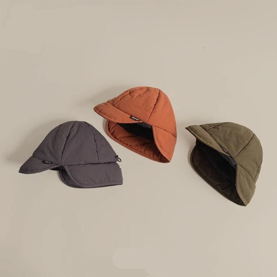 Warm Retro Bomber Hat with Padded Ears Hats New Arrivals Color : Caramel|Black|Navy|Army green|Beige|Gray Warm Retro Bomber Hat with Padded Ears Hats New Arrivals Color : Caramel|Black|Navy|Army green|Beige|Gray