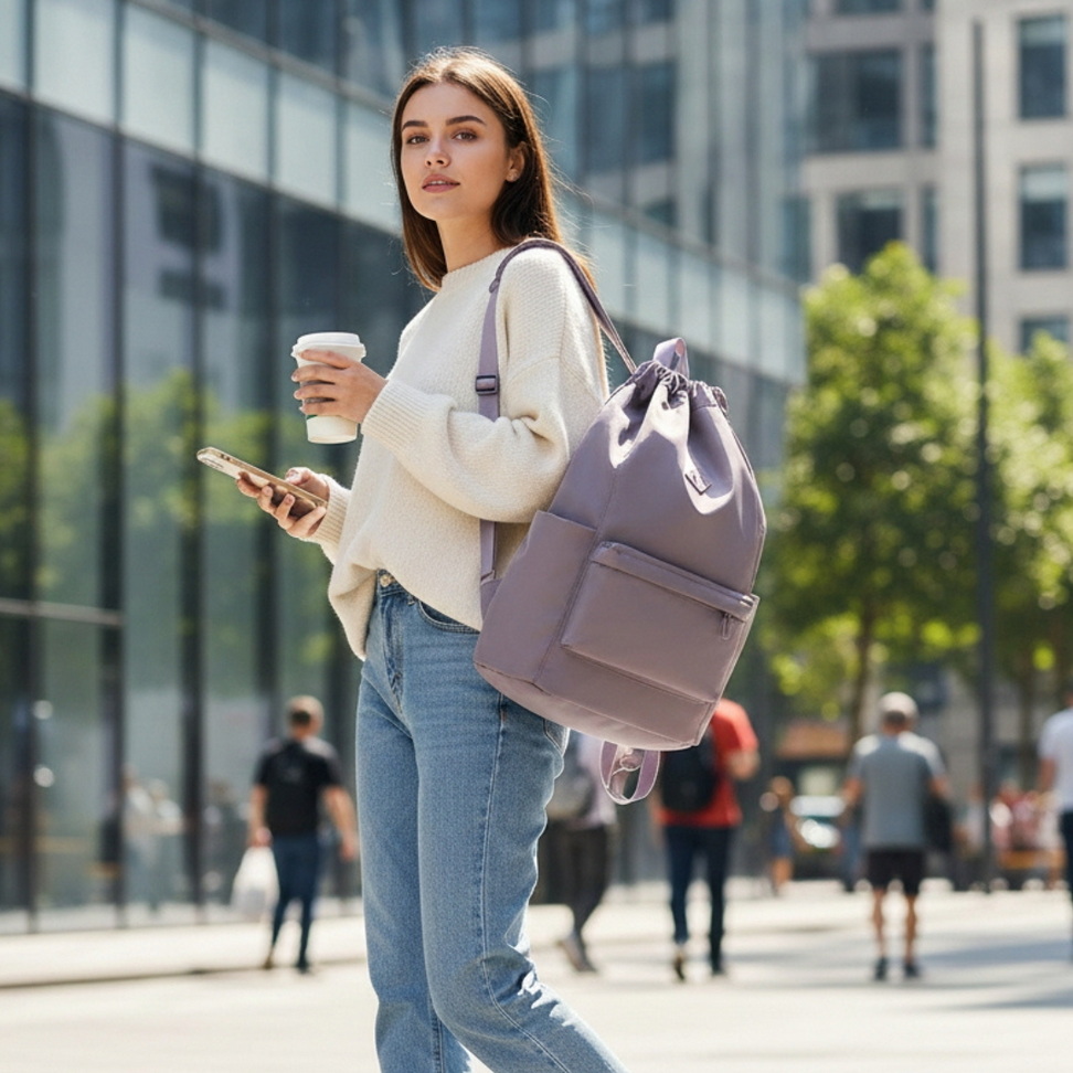 Chic & Spacious Drawstring Backpack Backpacks New Arrivals Color : Black|Sky Blue|Cameo|Red|Burgundy|Deep Blue Chic & Spacious Drawstring Backpack Backpacks New Arrivals Color : Black|Sky Blue|Cameo|Red|Burgundy|Deep Blue