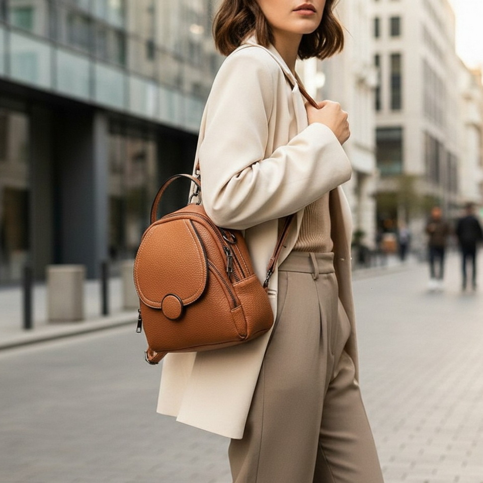 Mini Leather Backpack Backpacks New Arrivals Color : Black|Brown|Green Mini Leather Backpack Backpacks New Arrivals Color : Black|Brown|Green